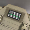Thin Green Line Tactical American Flag Patch, 2x3.5" | Made in USA | VELCRO® Brand Hook Backing
